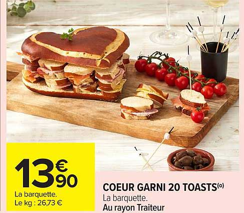 COEUR GARNI 20 TOASTS