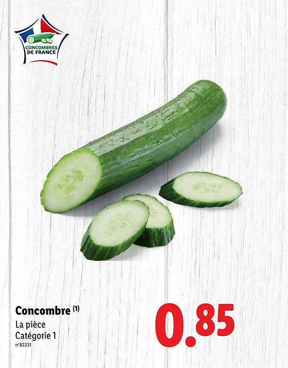 Concombre (1) La pièce Catégorie 1