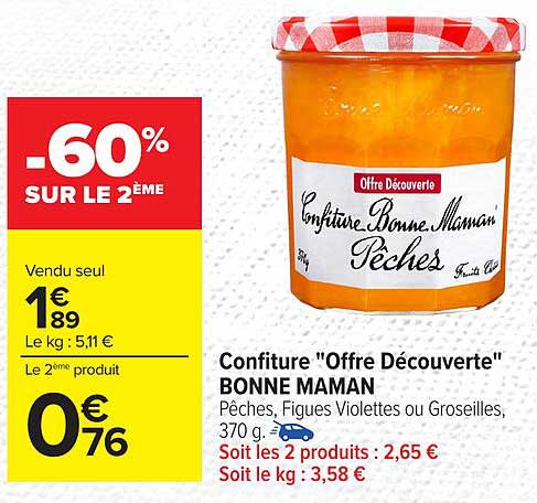 Confiture "Offre Découverte" BONNE MAMAN