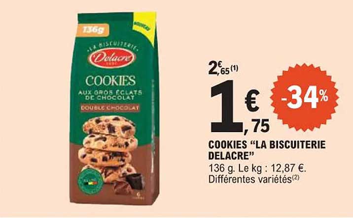 COOKIES "LA BISCUITERIE DELACRE"