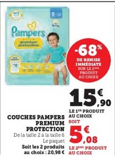 COUCHES PAMPERS PREMIUM PROTECTION