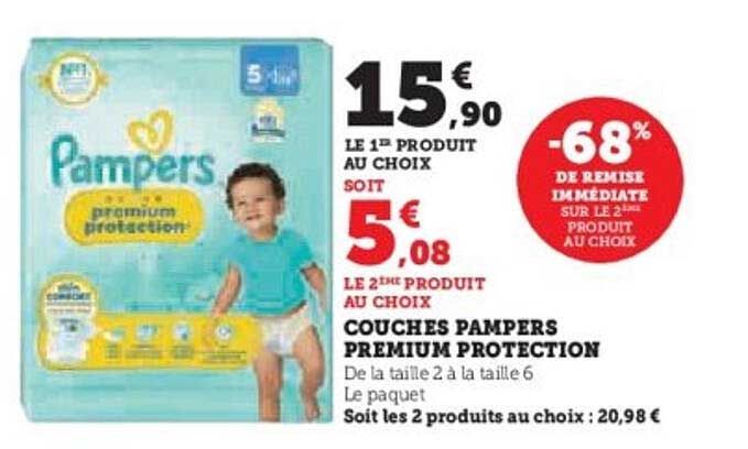 COUCHES PAMPERS PREMIUM PROTECTION