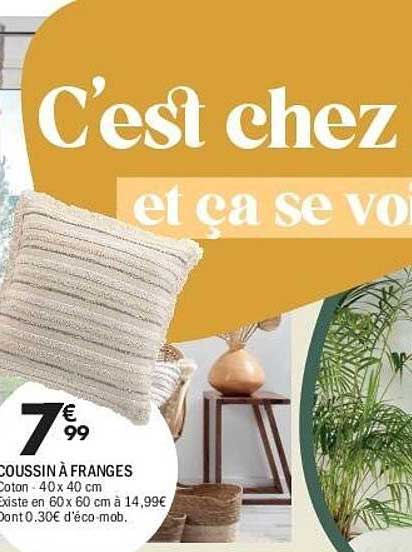 Coussin à franges