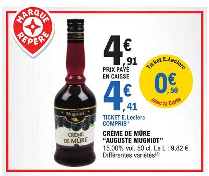 CRÈME DE MÛRE "AUGUSTE MUGNIOT"