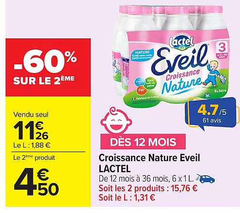 Croissance Nature Eveil LACTEL