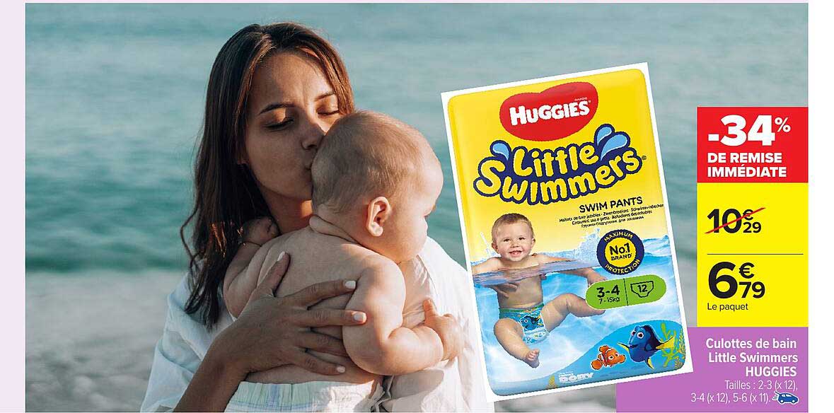 Culottes de bain Little Swimmers HUGGIES