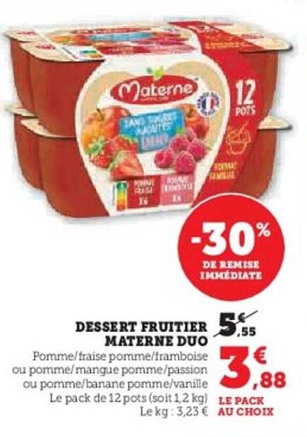 DESSERT FRUITIER MATERNE DUO