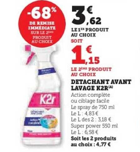Détachant Avant Lavage K2R