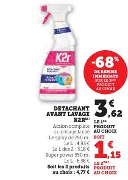 DÉTACHANT AVANT LAVAGE K2R(A)