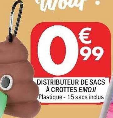 DISTRIBUTEUR DE SACS À CROTTES EMOJI