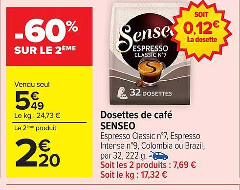 Dosettes de café SENSEO
