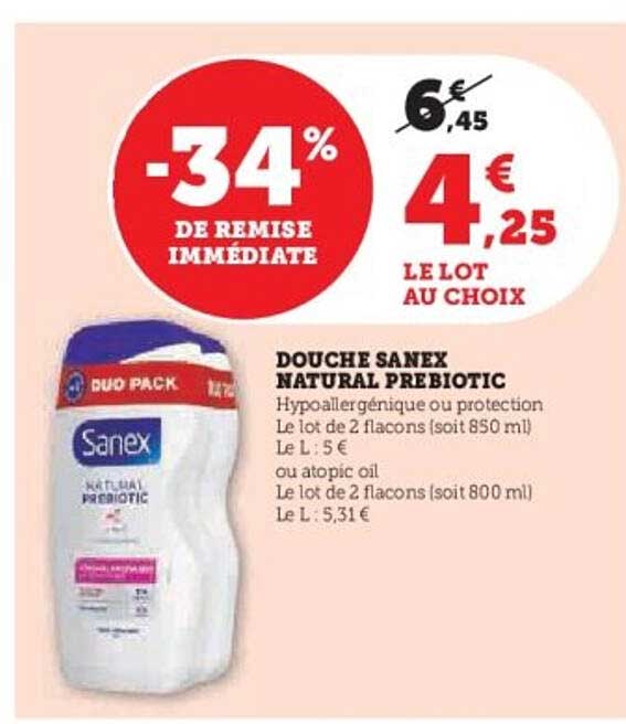 DOUCHE SANEX NATURAL PREBIOTIC