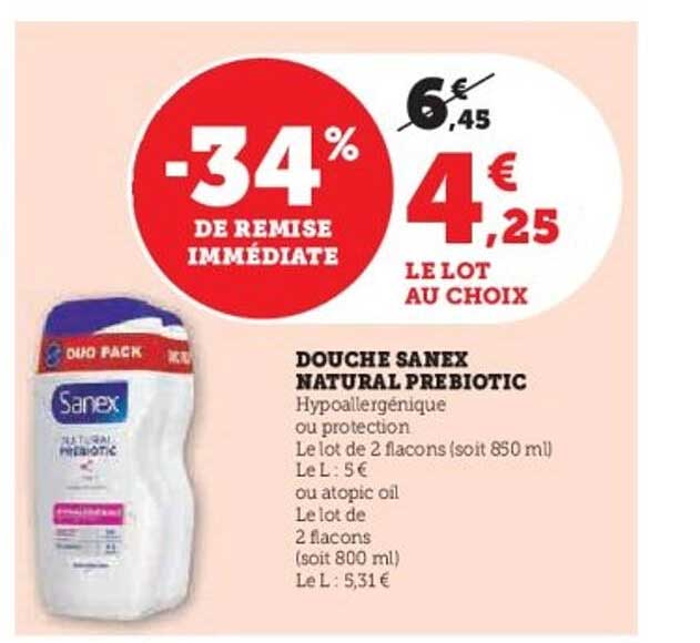DOUCHE SANEX NATURAL PREBIOTIC