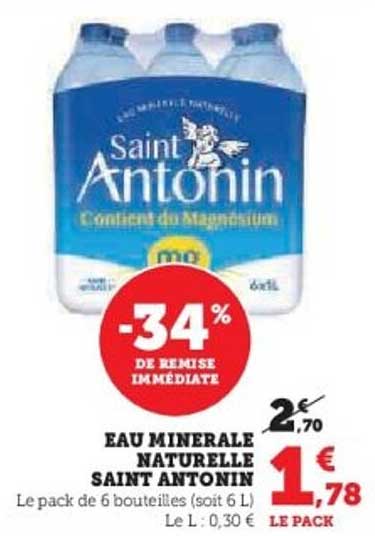 EAU MINERALE NATURELLE SAINT ANTONIN
