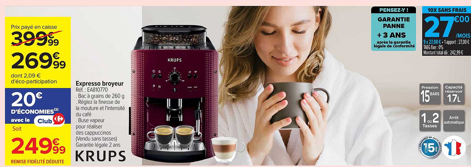 Expresso broyeur KRUPS