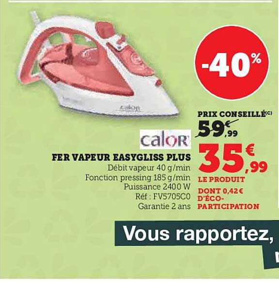 FER VAPEUR EASYGLISS PLUS