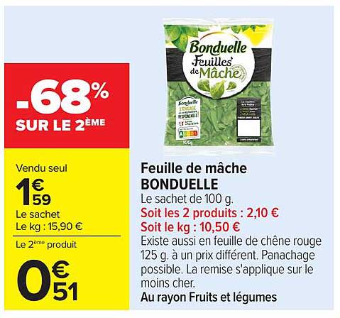 Feuille de mâche BONDUELLE