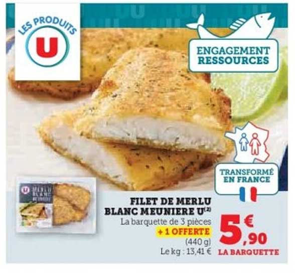 FILET DE MERLU BLANC MEUNIERE U
