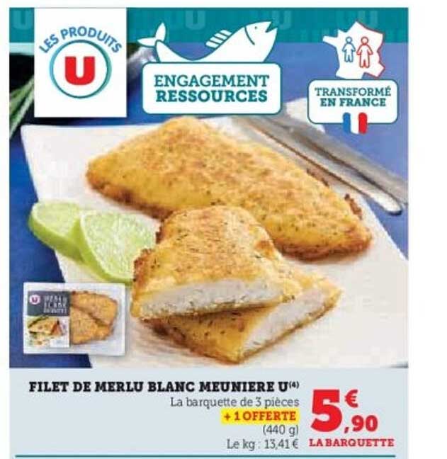 FILET DE MERLU BLANC MEUNIERE U