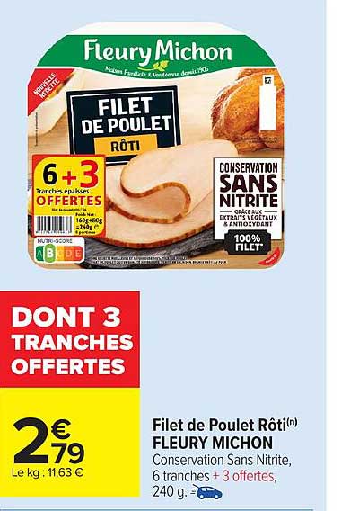 Filet de Poulet Rôti(n) FLEURY MICHON