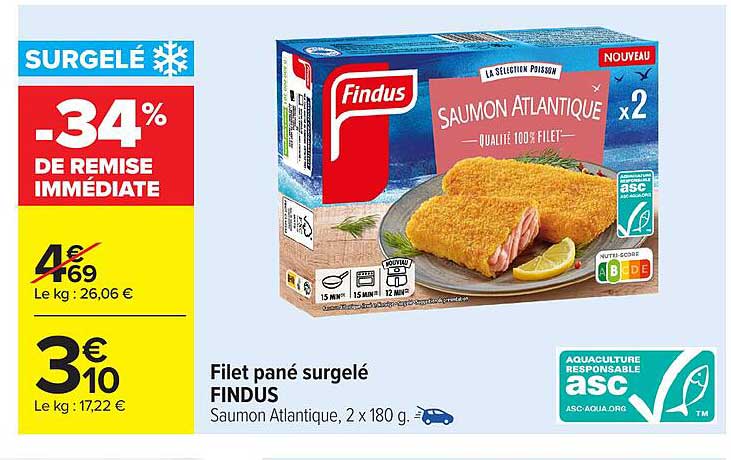 Filet pané surgelé FINDUS