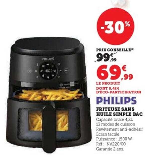 FRITEUSE SANS HUILE SIMPLE BAC