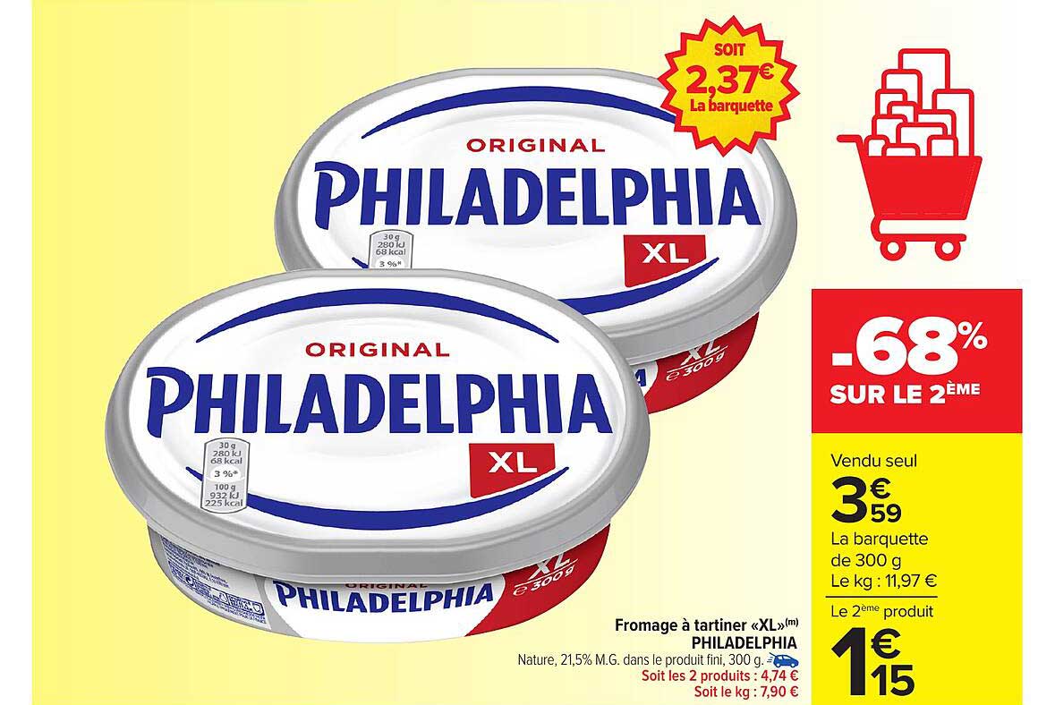 Fromage à tartiner «XL» PHILADELPHIA