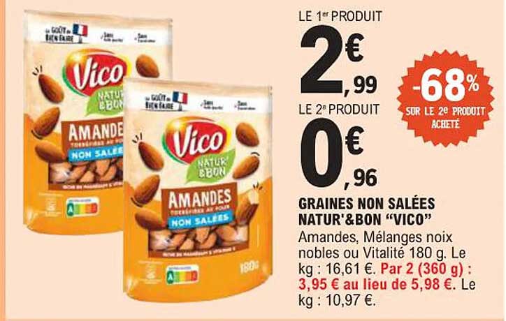 GRAINES NON SALÉES NATUR'&BON "VICO"
