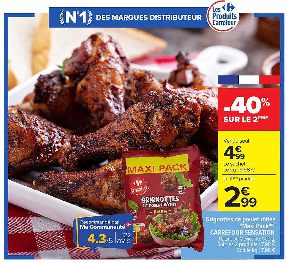 Grignottes de poulet rôties "Maxi Pack"