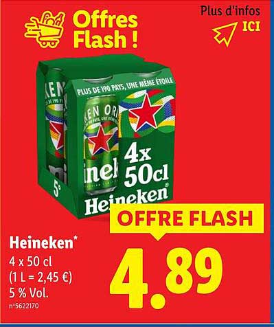 Heineken* 4 x 50 cl