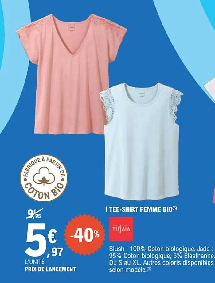 I TEE-SHIRT FEMME BIO(-40%)