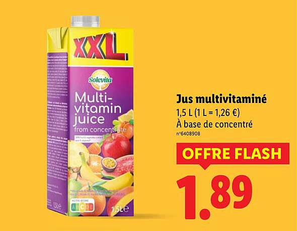 Jus multivitaminé