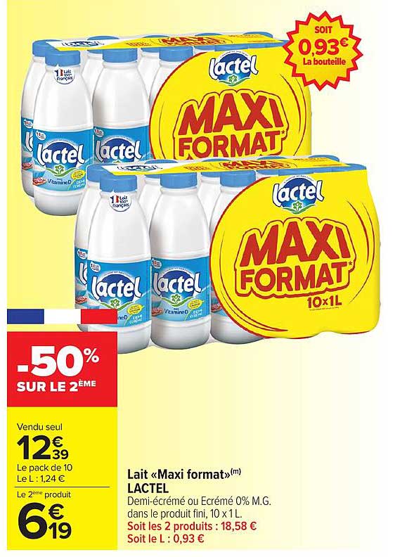 Lait «Maxi format»(m) LACTEL