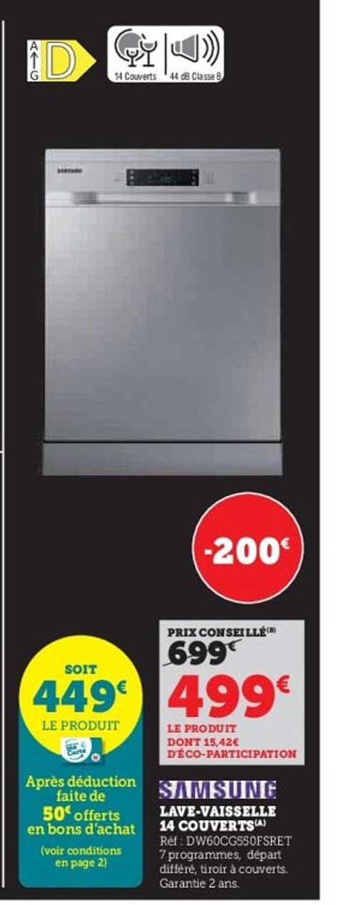 LAVE-VAISSELLE SAMSUNG 14 COUVERTS