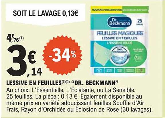 LESSIVE EN FEUILLES "DR. BECKMANN"