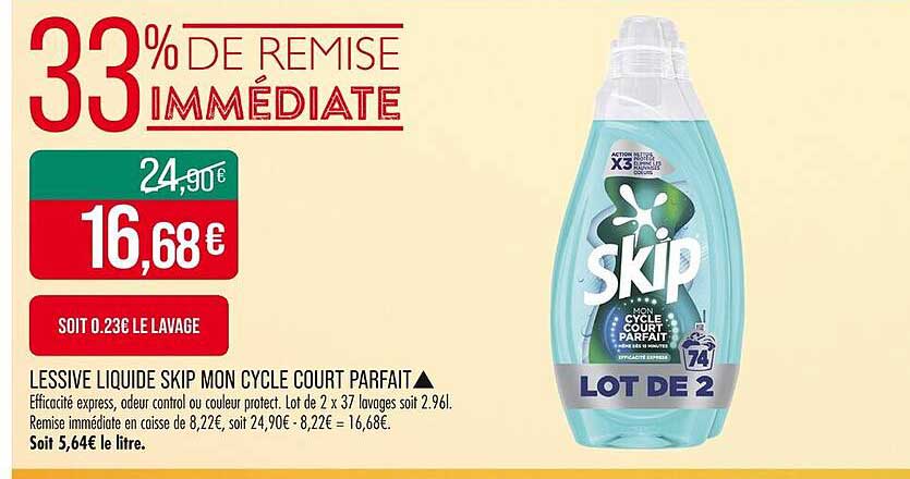 LESSIVE LIQUIDE SKIP MON CYCLE COURT PARFAIT