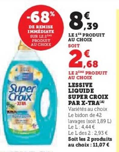 LESSIVE LIQUIDE SUPER CROIX PAR X-TRA