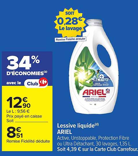 Lessive liquide(d) ARIEL