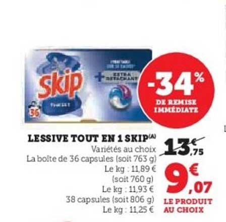 LESSIVE TOUT EN 1 SKIP