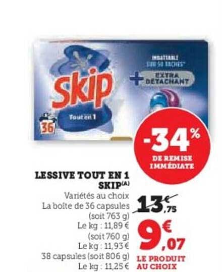 LESSIVE TOUT EN 1 SKIP
