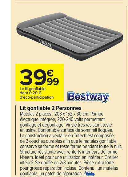 Lit gonflable 2 Personnes
