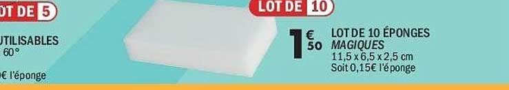 LOT DE 10 ÉPONGES MAGIQUES