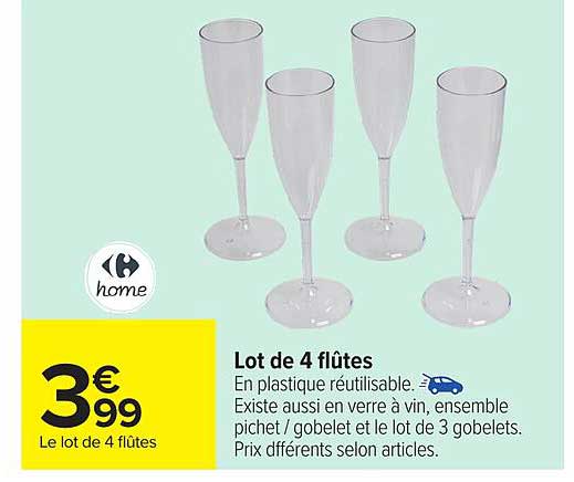 Lot de 4 flûtes