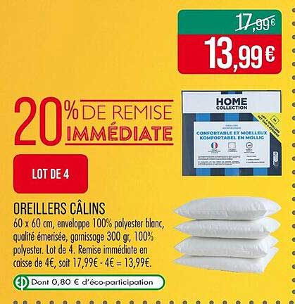 LOT DE 4 OREILLERS CÂLINS