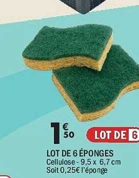 LOT DE 6 ÉPONGES