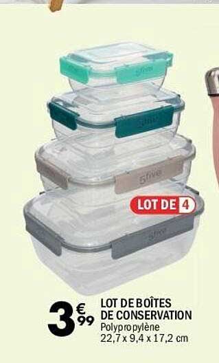 LOT DE BOÎTES DE CONSERVATION