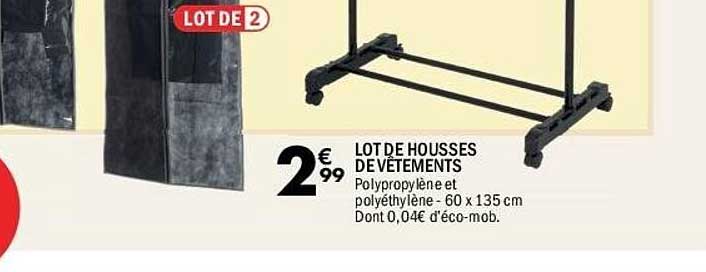 LOT DE HOUSSES DE VÊTEMENTS