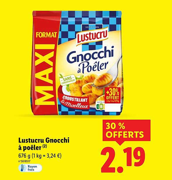 Lustucru Gnocchi à Poêler