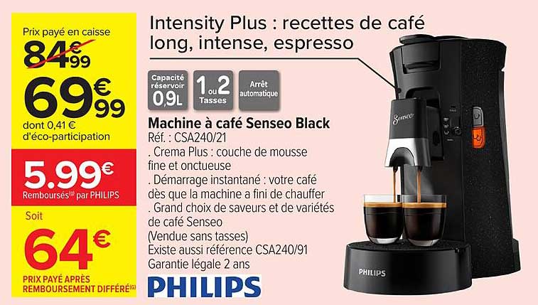 Machine à café Senseo Black