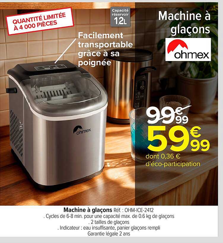 Machine à glaçons ohmex